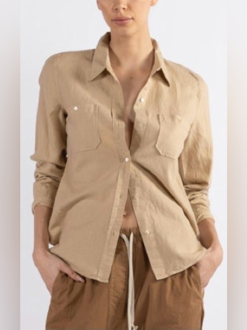NILI LOTAN KAYA UTILITY SHIRT, SIZE XS.